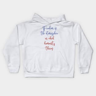 4th of July freedom Kids Hoodie